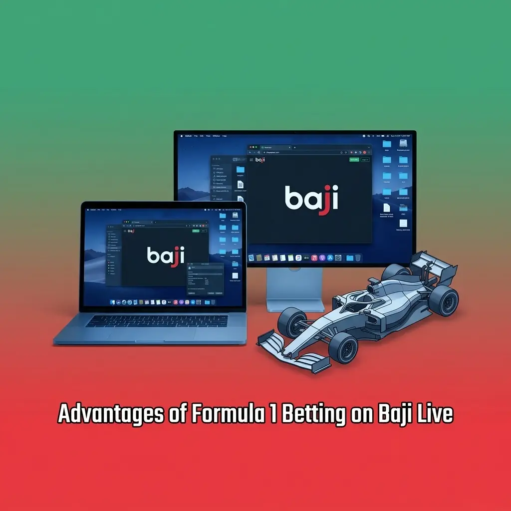 Baji Live Formula 1 betting markets with decimal odds, PKR stakes, live bets, and mobile Grand Prix access