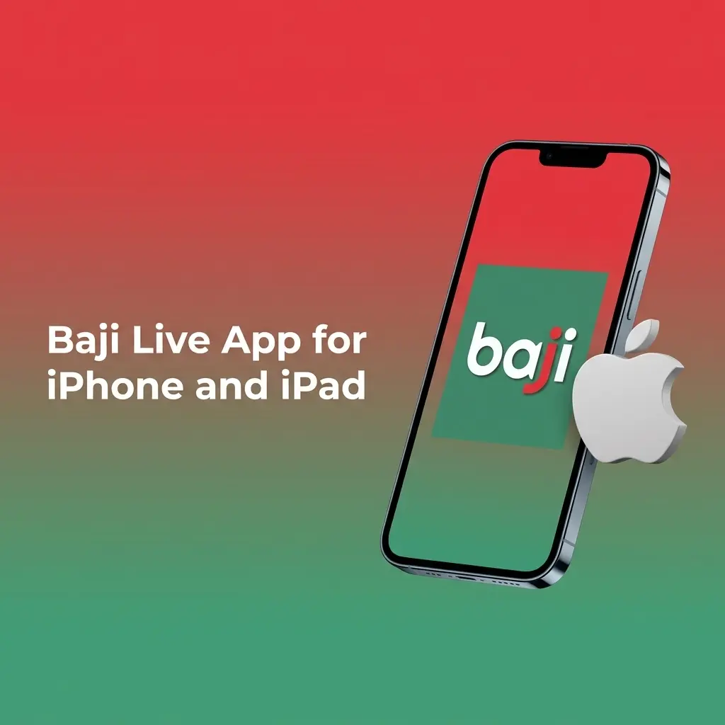 Baji Live app on iPhone and iPad with sportsbook, casino, cashier, bonuses, and profile access