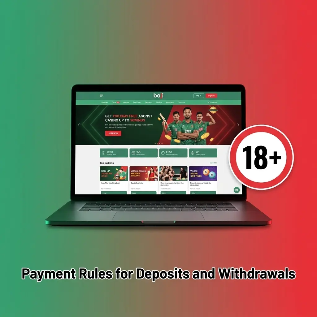 Baji Live deposit and withdrawal payment rules for account verification, bonus rollover, and transaction checks