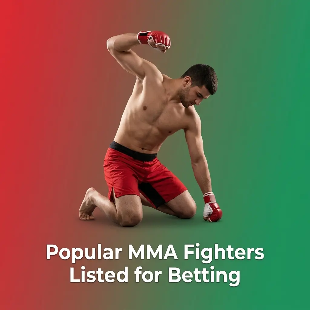 Popular MMA fighters listed for betting markets with bout schedules, weight classes, and fight props