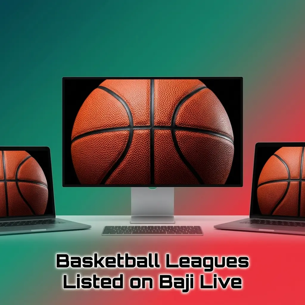 Baji Live basketball menu showing NBA, WNBA, EuroLeague, NCAA, FIBA, Olympic and local league markets