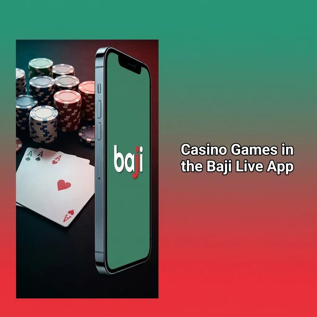 Baji Live app casino lobby on iPhone with slots, fishing, table games and live casino filters