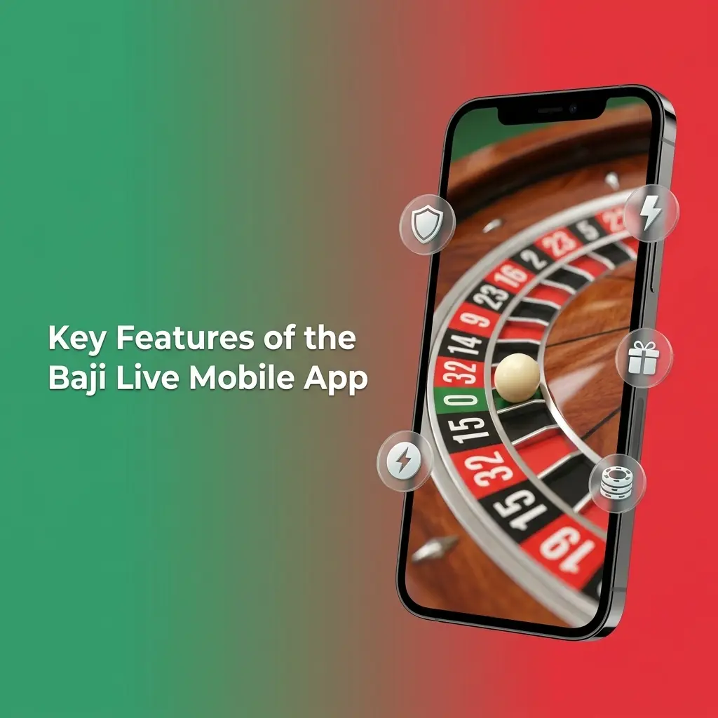 Baji Live mobile app features for iPhone: PKR cashier, sports betting, casino games, bonuses, and 24/7 chat
