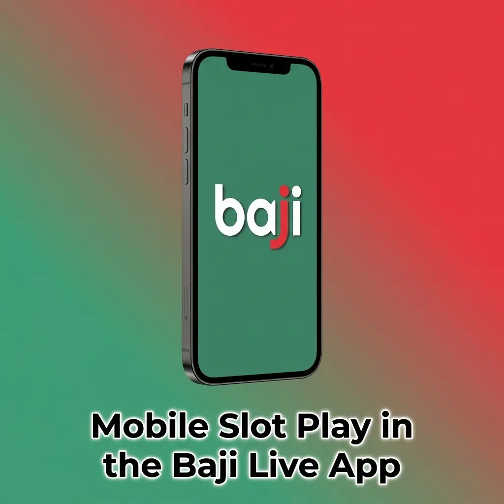Baji Live app on Android showing mobile slot lobby, cashier, promotions, and bet history navigation