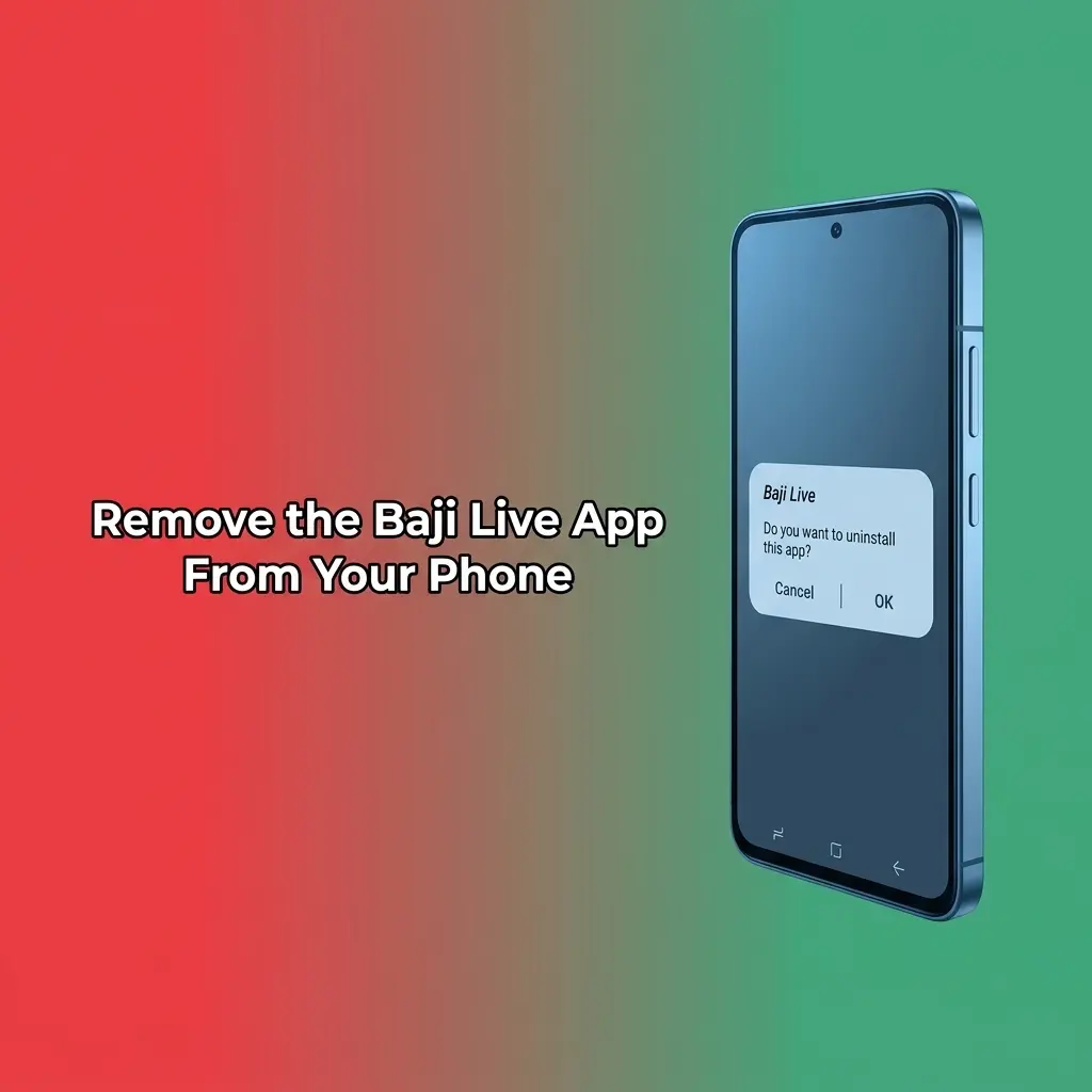 Steps to uninstall the Baji Live app from Android or remove its Home Screen bookmark on iOS