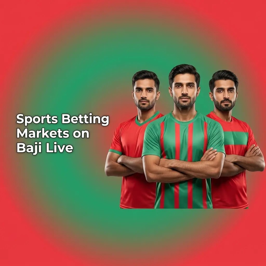Baji Live sportsbook showing cricket, football, tennis and other betting markets for Pakistan players