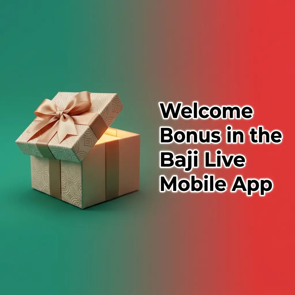 Baji Live app welcome bonus cards for slots, live casino cashback, and exchange refund offers